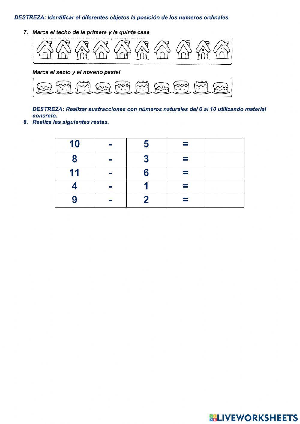 Evaluación diagnostica de matematica
