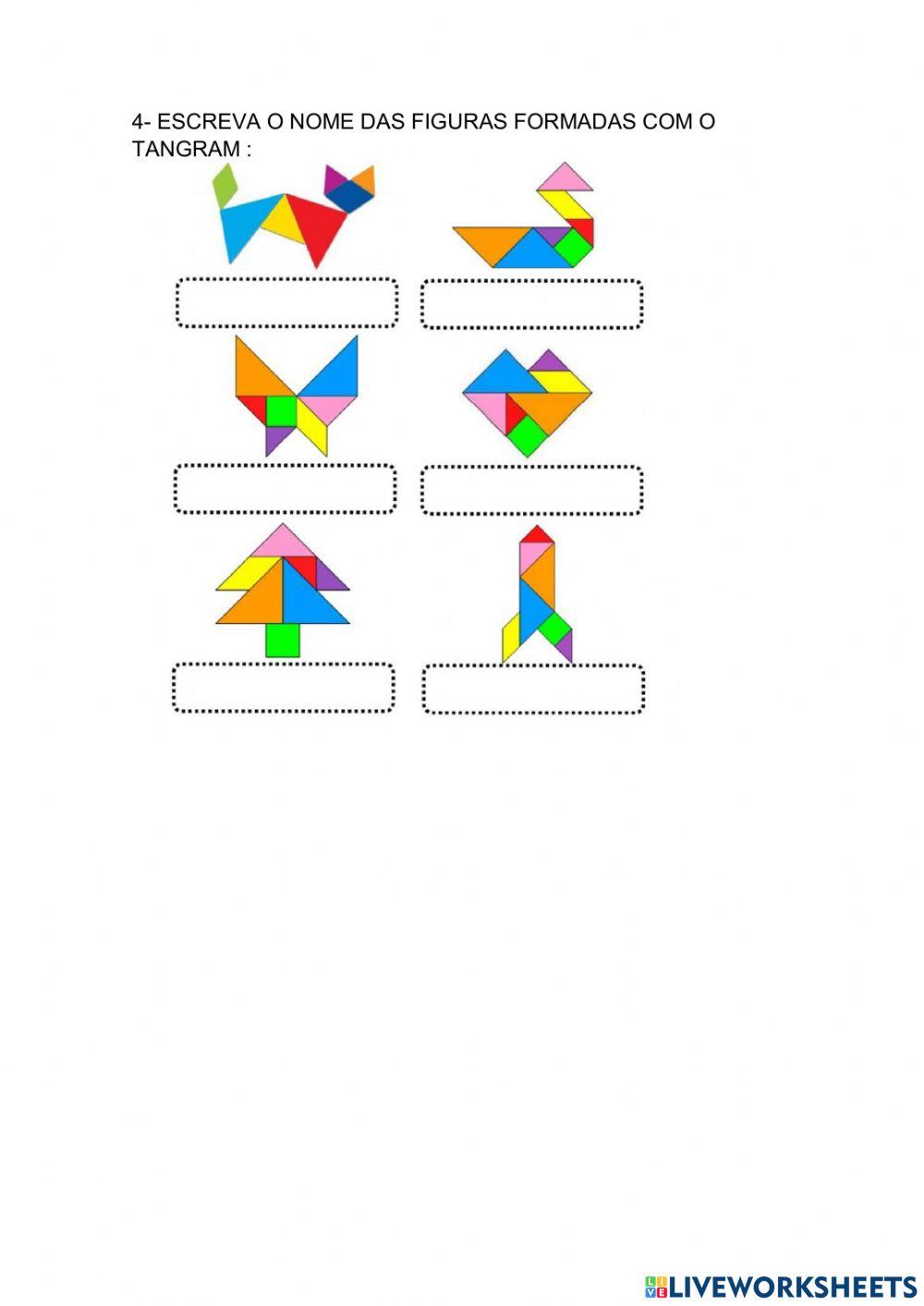 A arte do tangram atividade assíncrona de artes