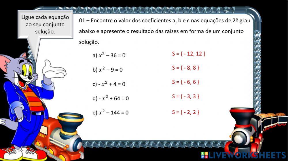 Equação do 2° grau incompleta
