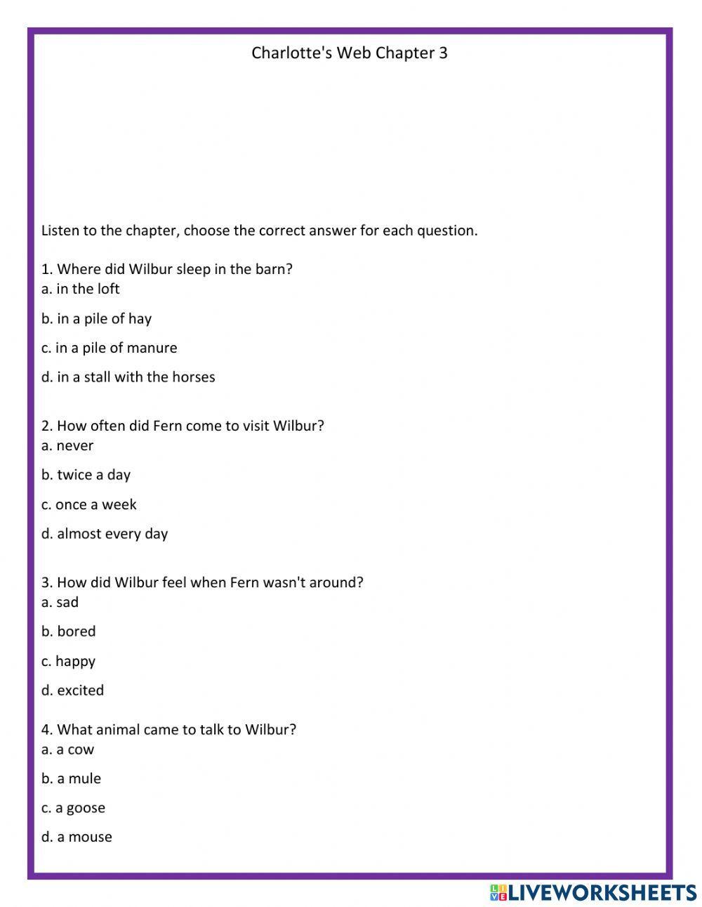 Charlette's Web Chapter 3