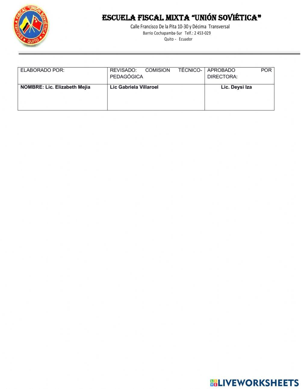 Evaluacion diagnostica