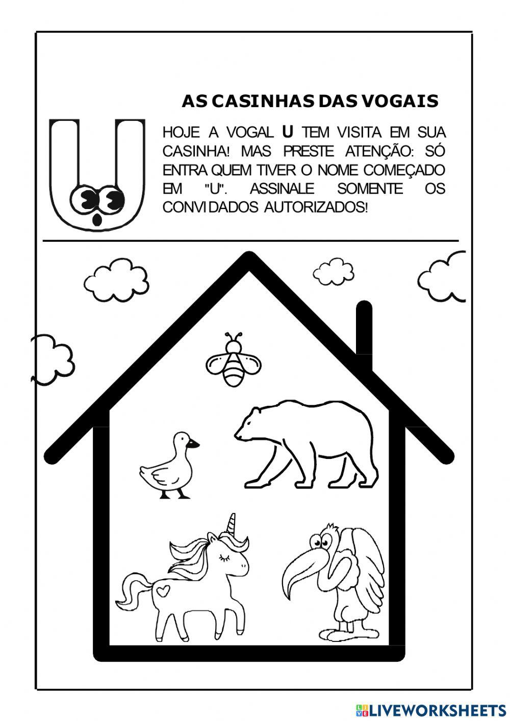 As casinhas das vogais