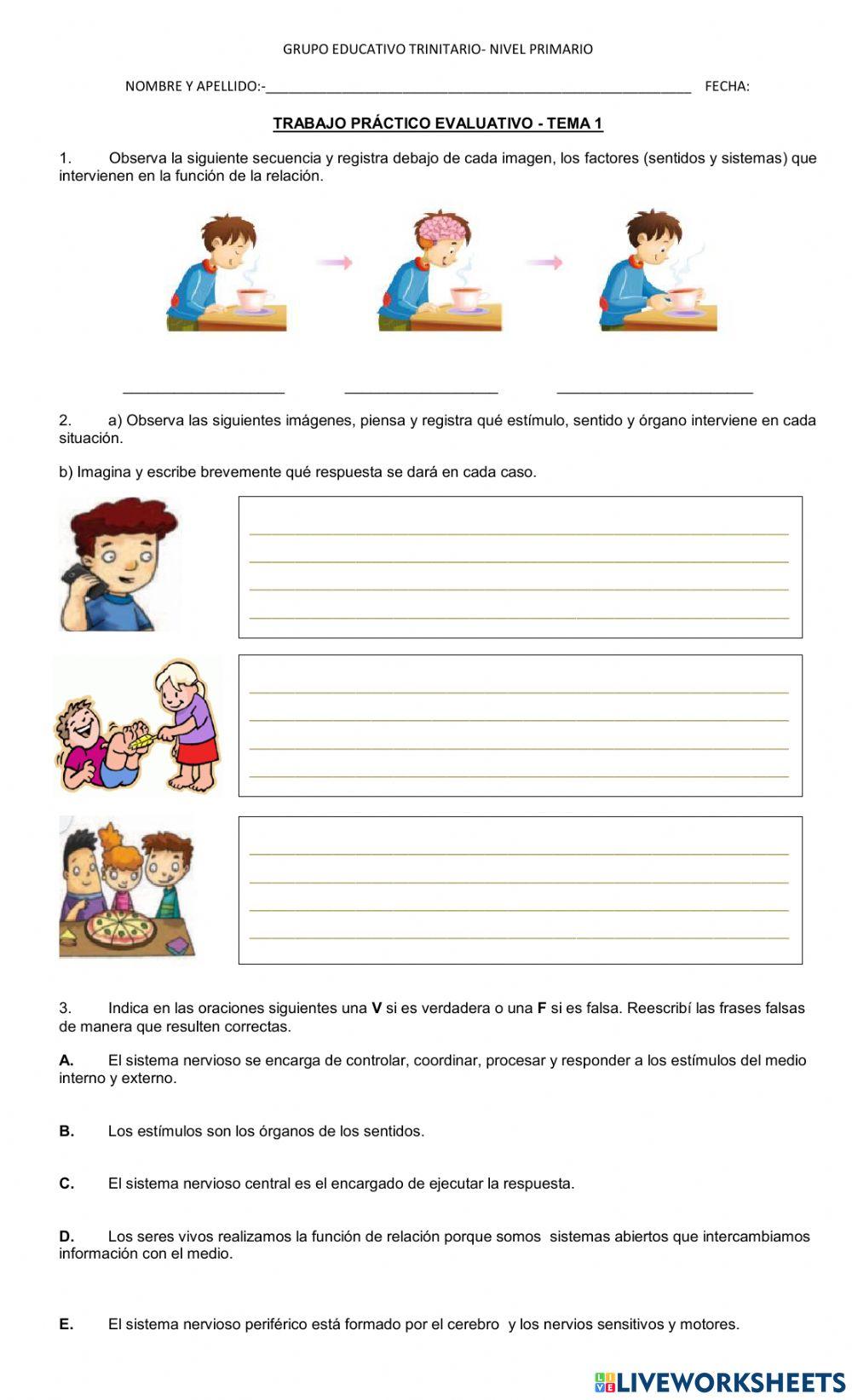 Evaluación de Ciencias naturales