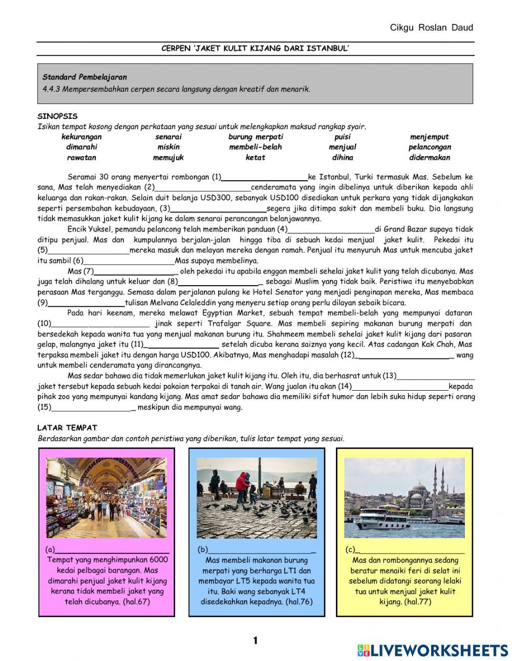 BM SPM - Sinopsis Jaket Kulit Kijang dari Istanbul