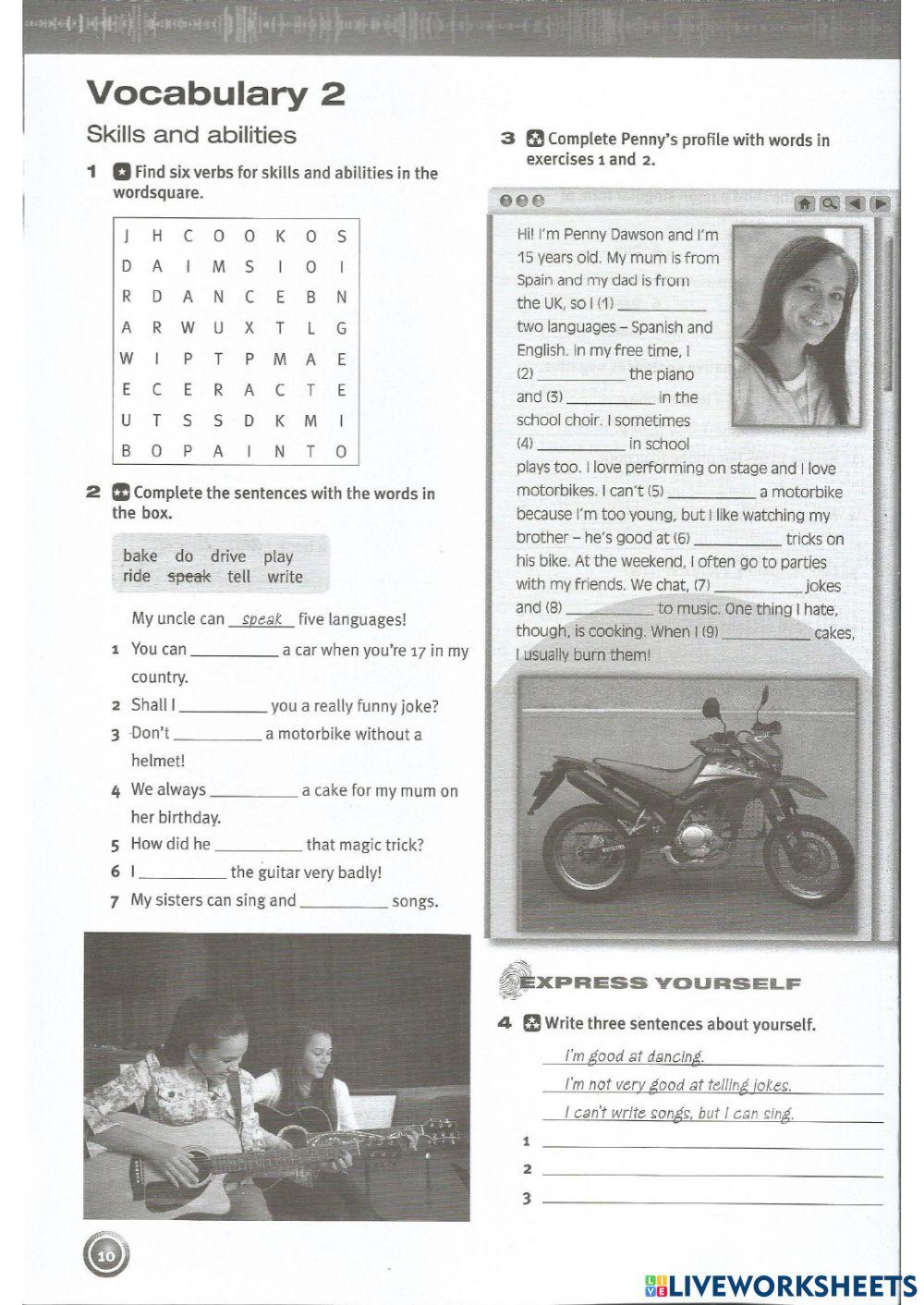 Pulse 2 Workbook - page 8 & 10