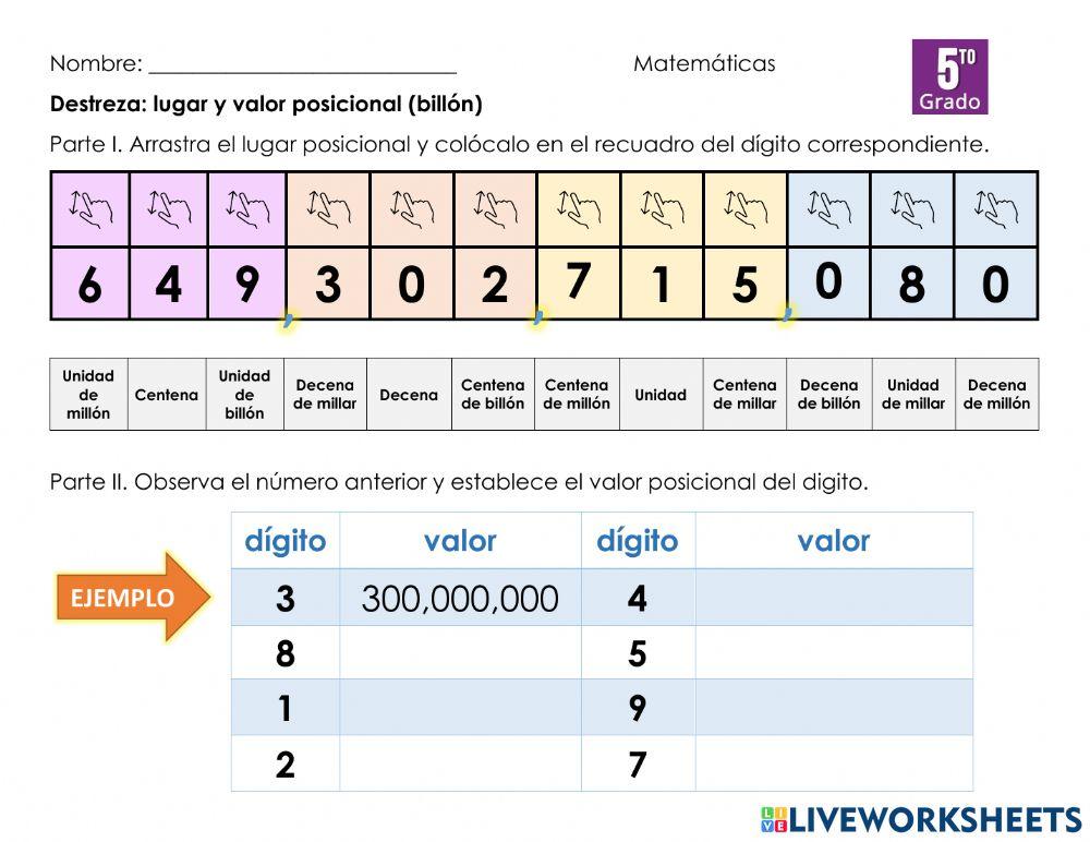 Valor posicional (billon)
