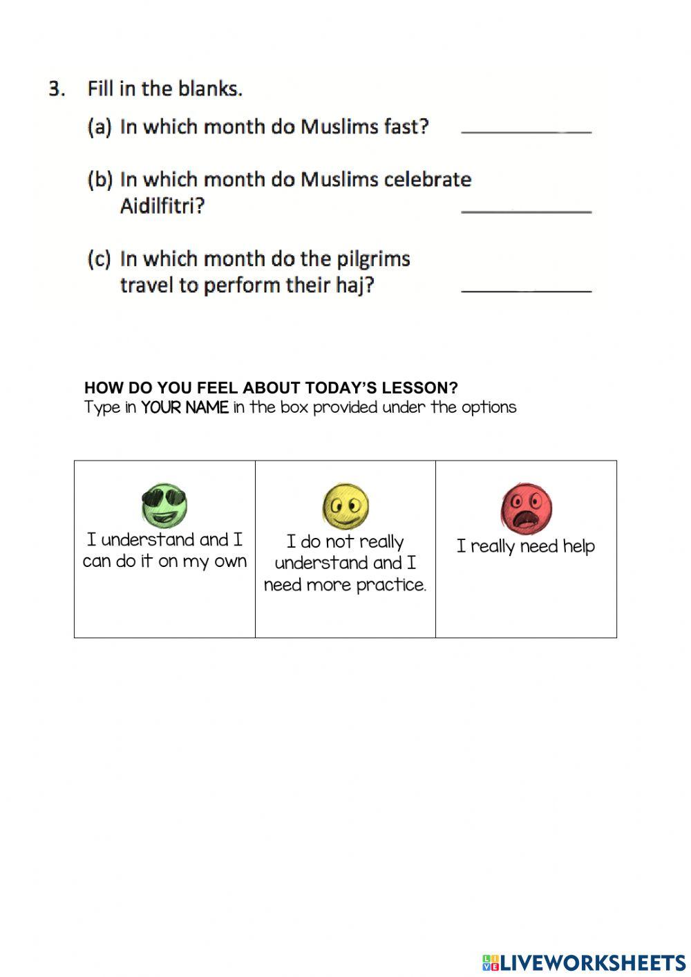 Month Islamic Calendar