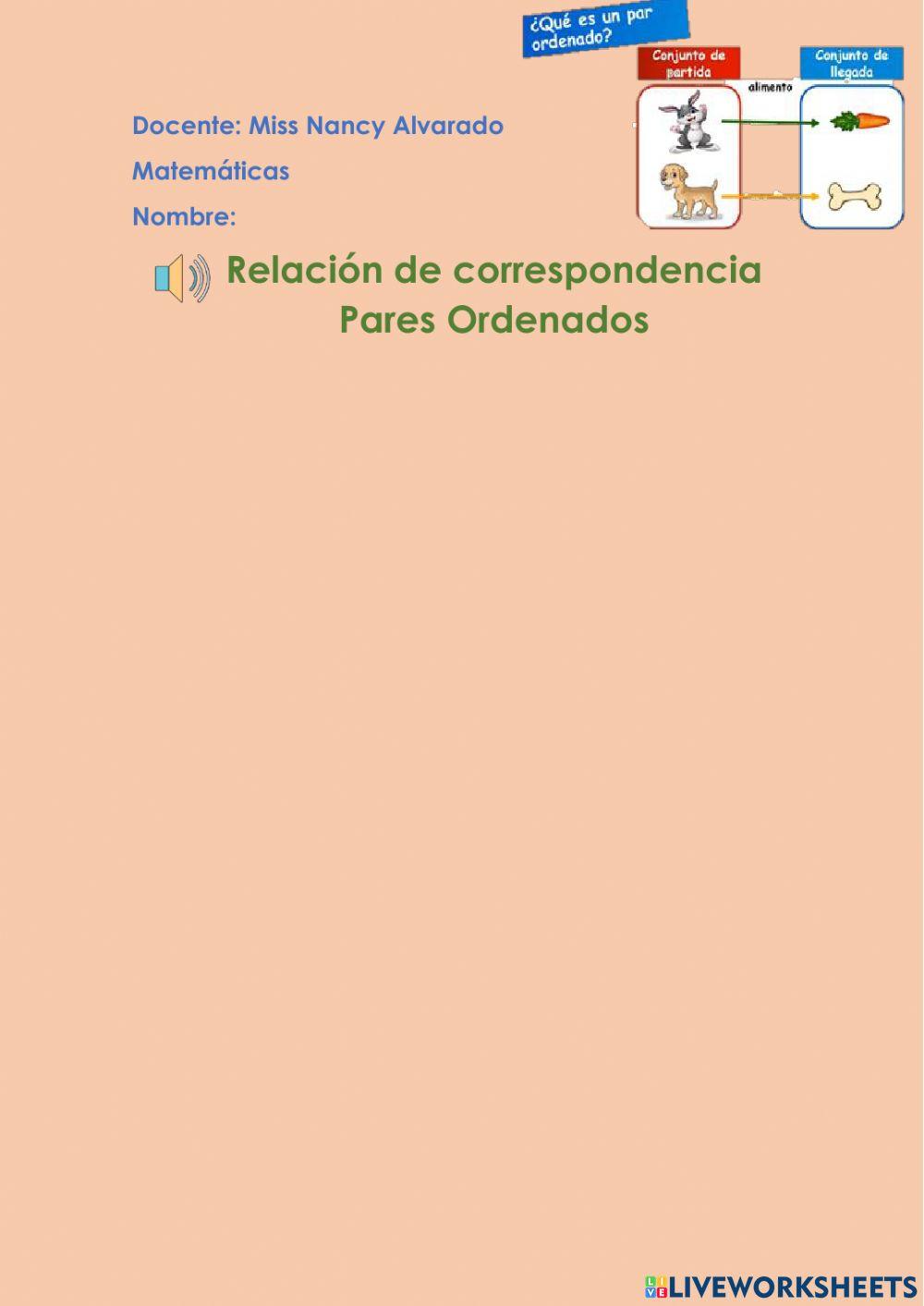 Relación de correspondencia
