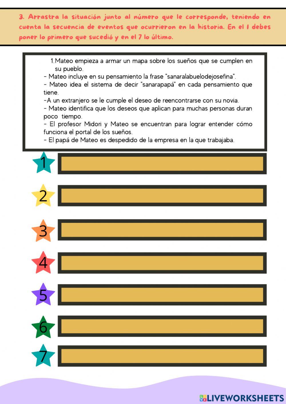 Control de lectura El mapa secreto de las cosas