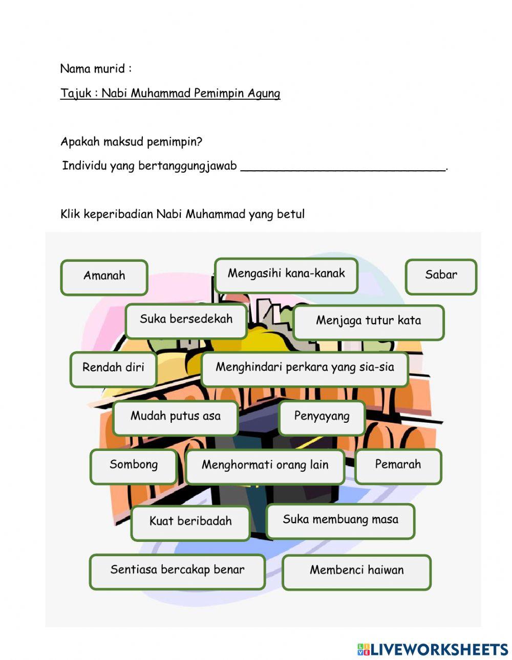 Nabi Muhammad pemimpin agung