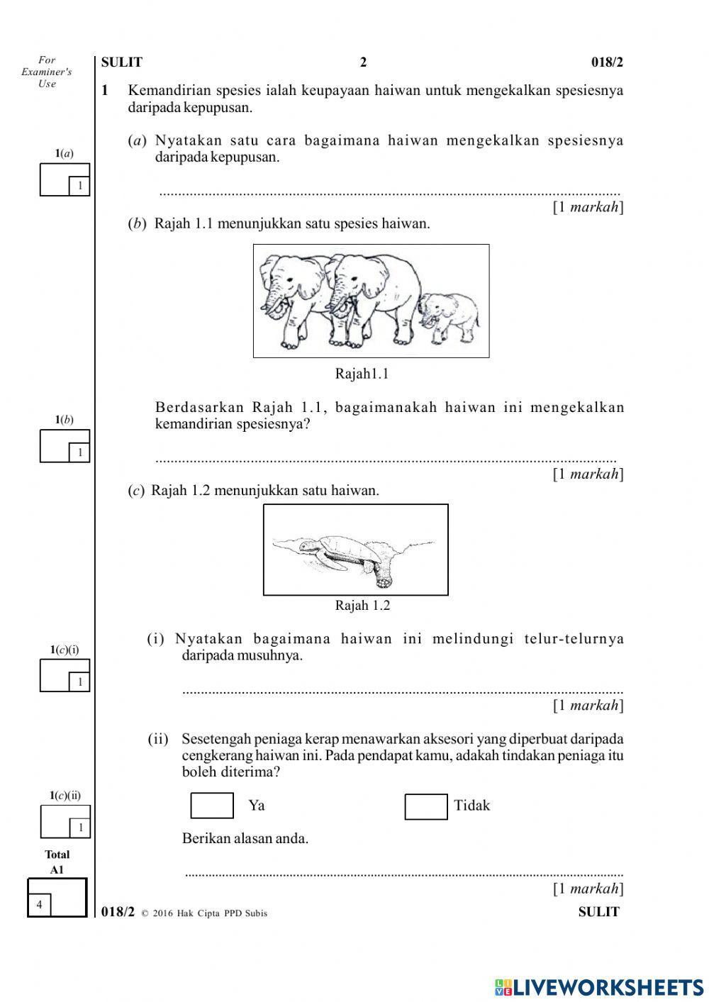 Sains Tahun 6 Kertas 2