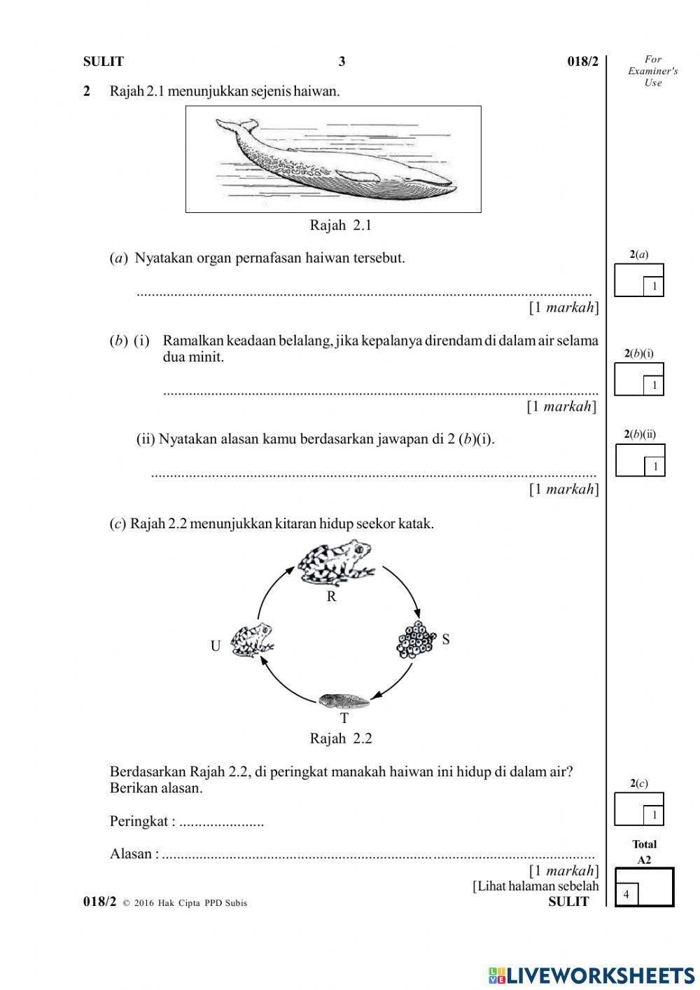 Sains Tahun 6 Kertas 2