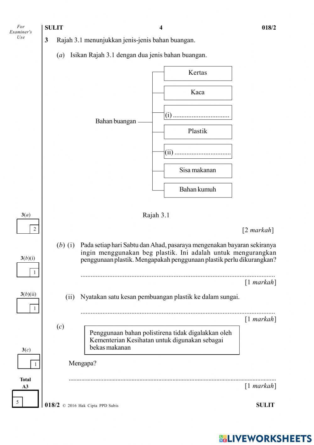 Sains Tahun 6 Kertas 2