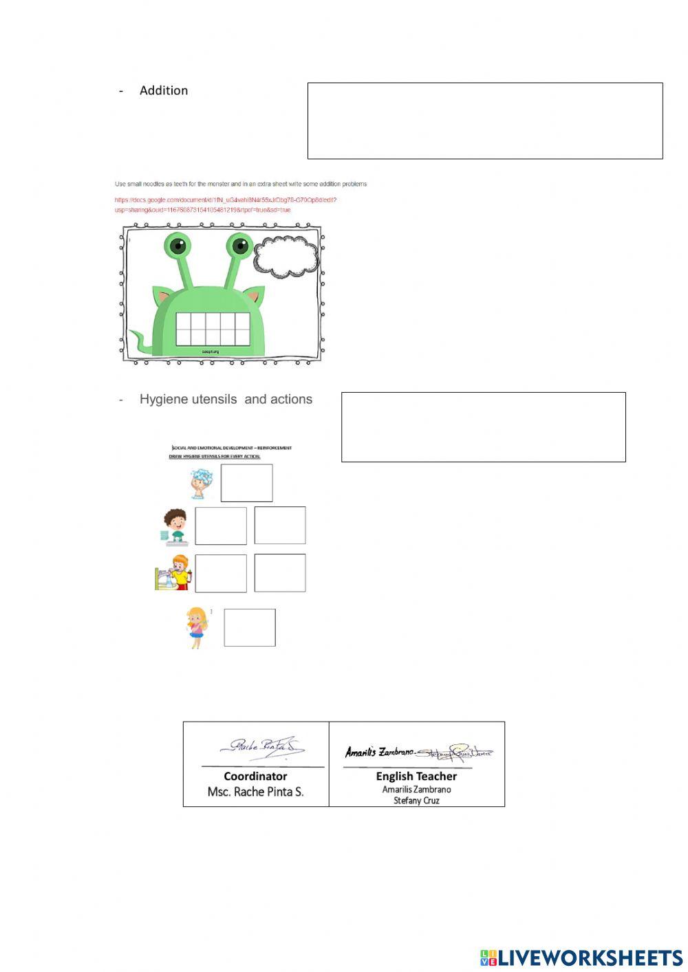 Weekly activities week 18