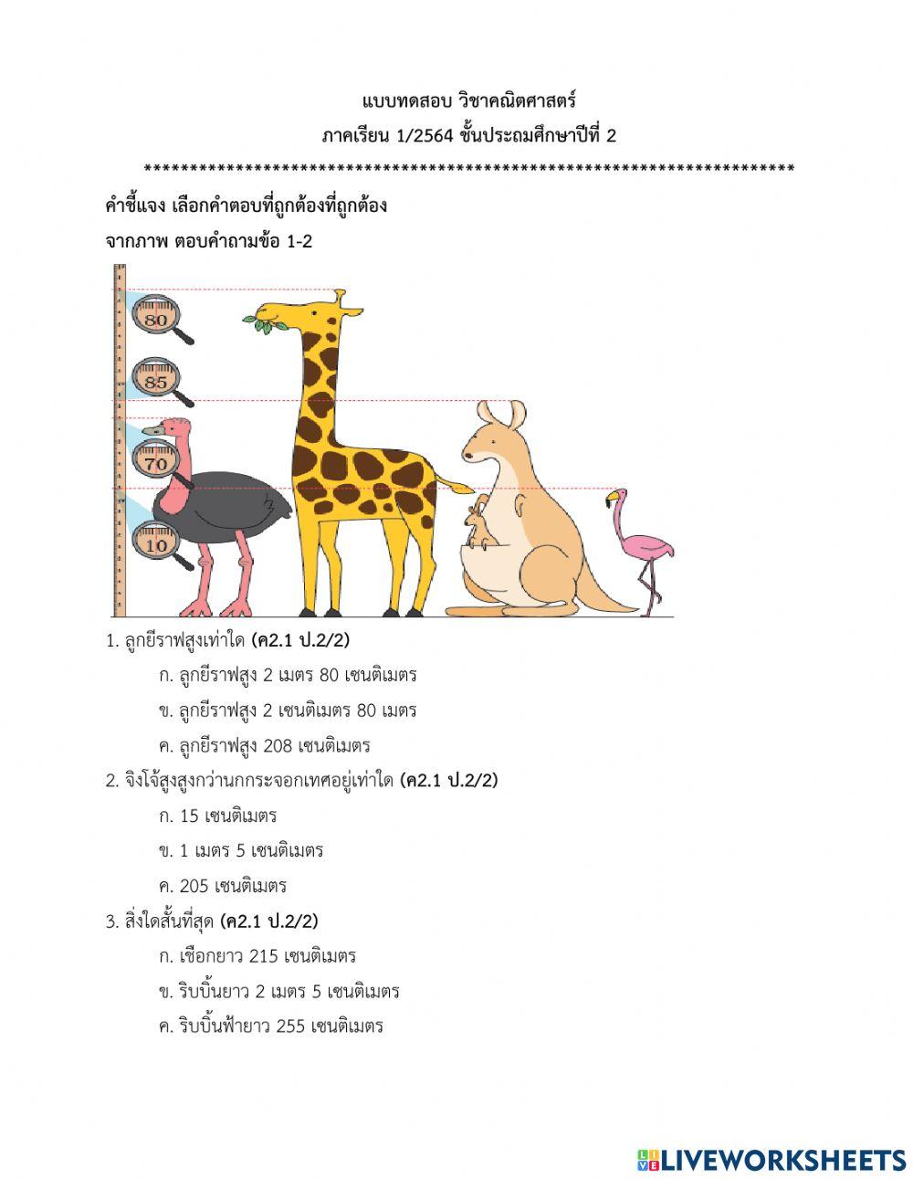 บทที่ 3 การวัดความยาว