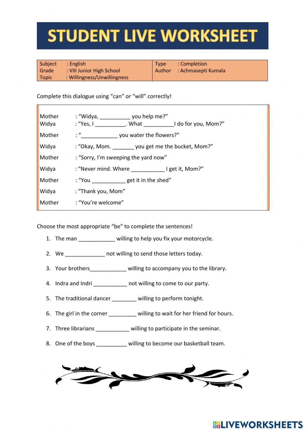 Willingnes and Unwillingness