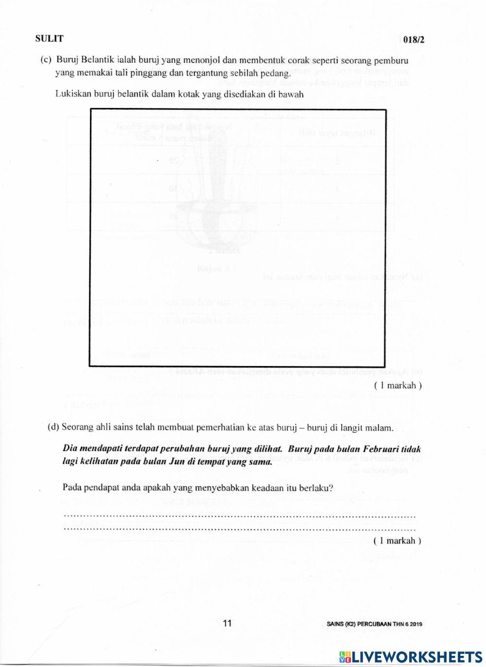 Peperiksaan Percubaan Tahun 6