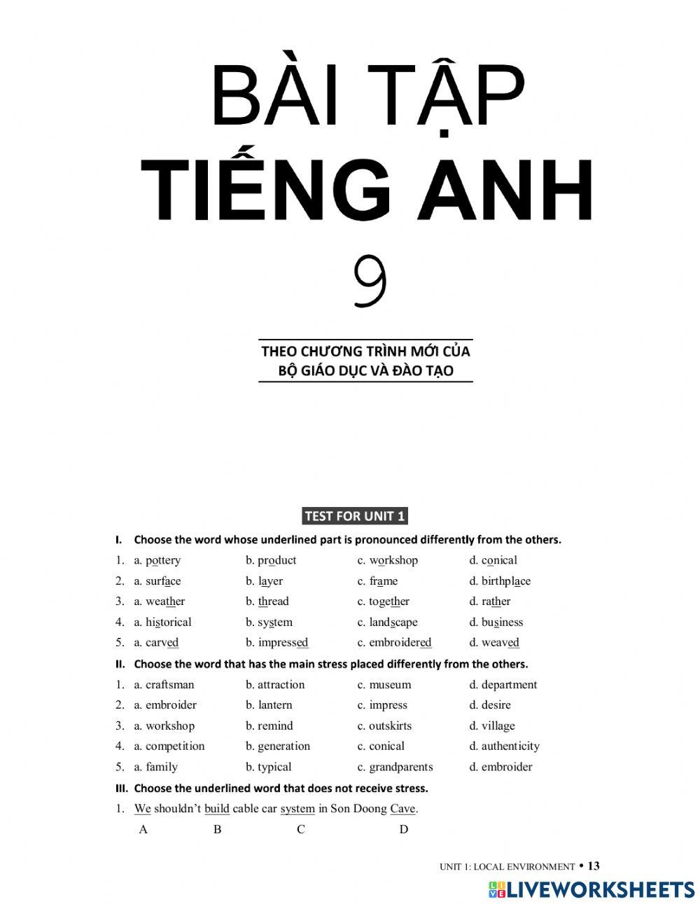 Local environment (test)