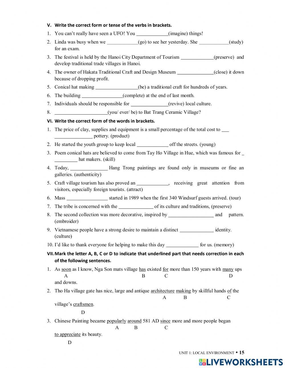 Local environment (test)