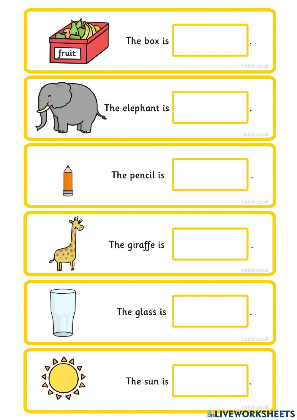 Adjectives (Match the picture)