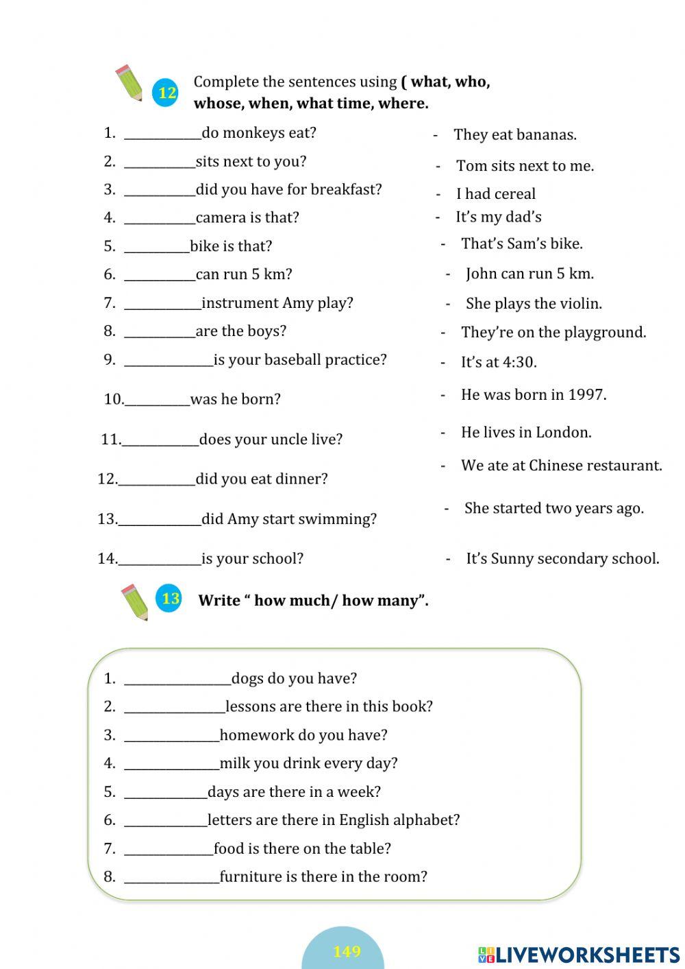 Question(page 147-149))