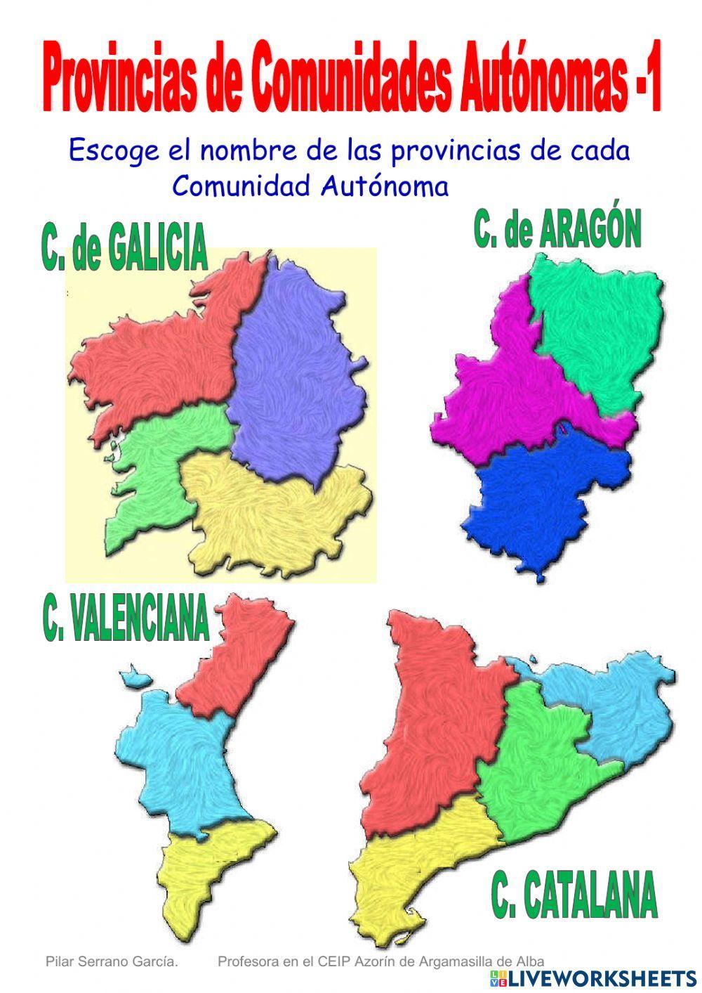 Provincias de Comunidades Autónomas