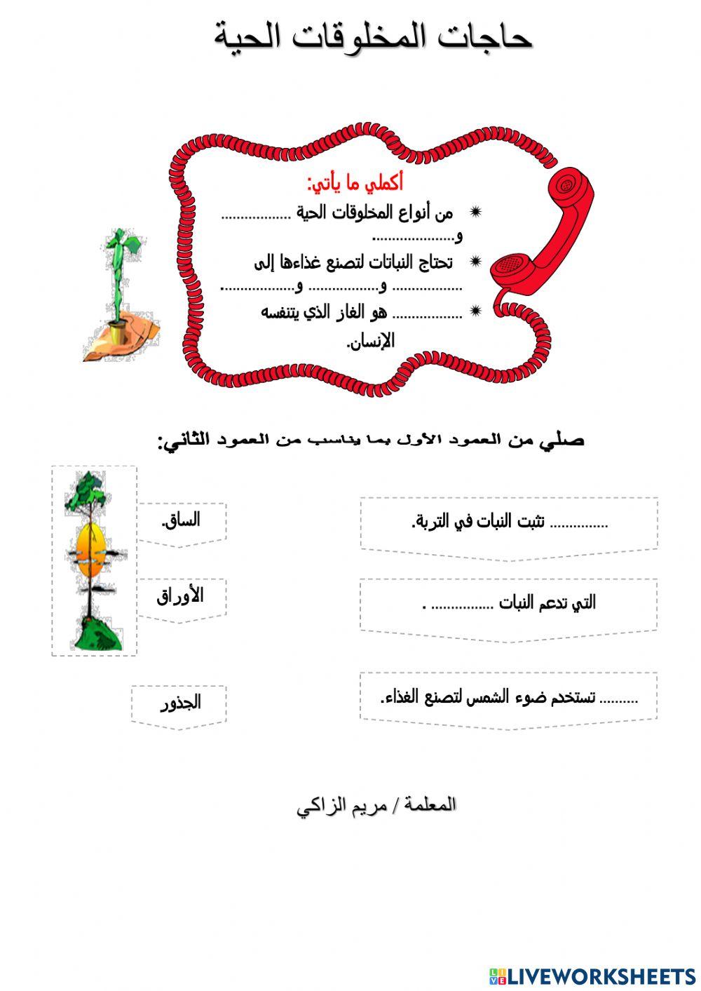 حاجات المخلوقات الحية