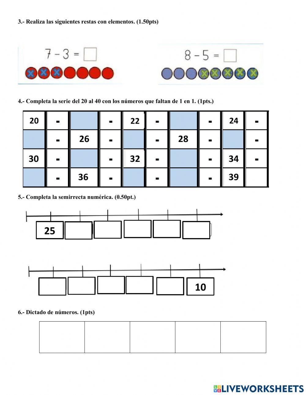 Evaluación de matematicas