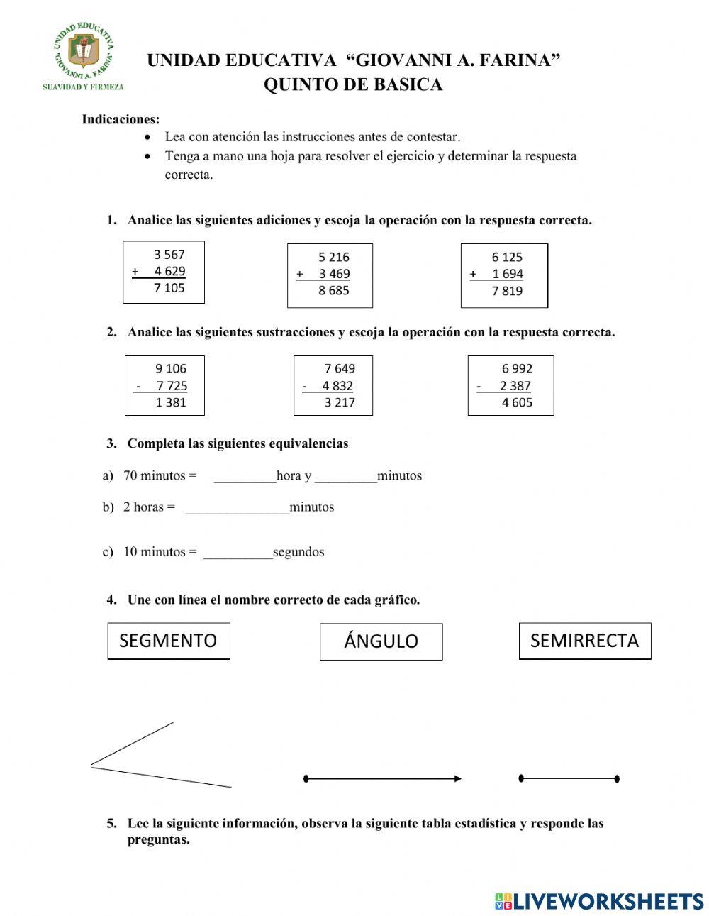 Diagnóstica Matemáticas Diagnóstica Matemáticas