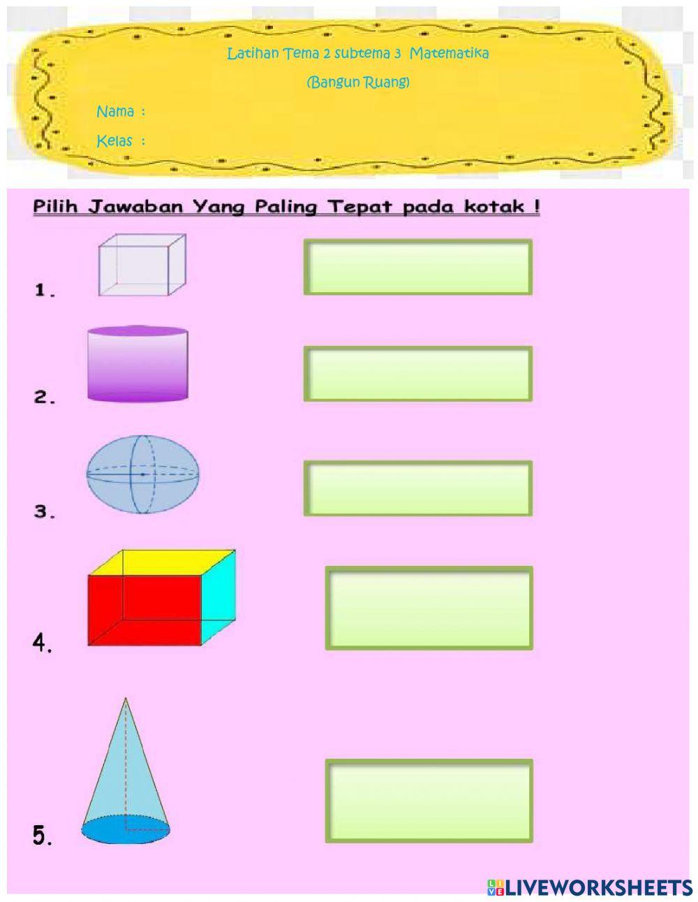 Latihan tema 2 subtema 3