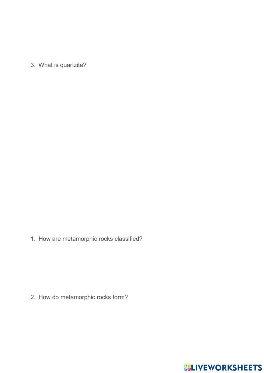 4.14 Metamorphic Rock Classification