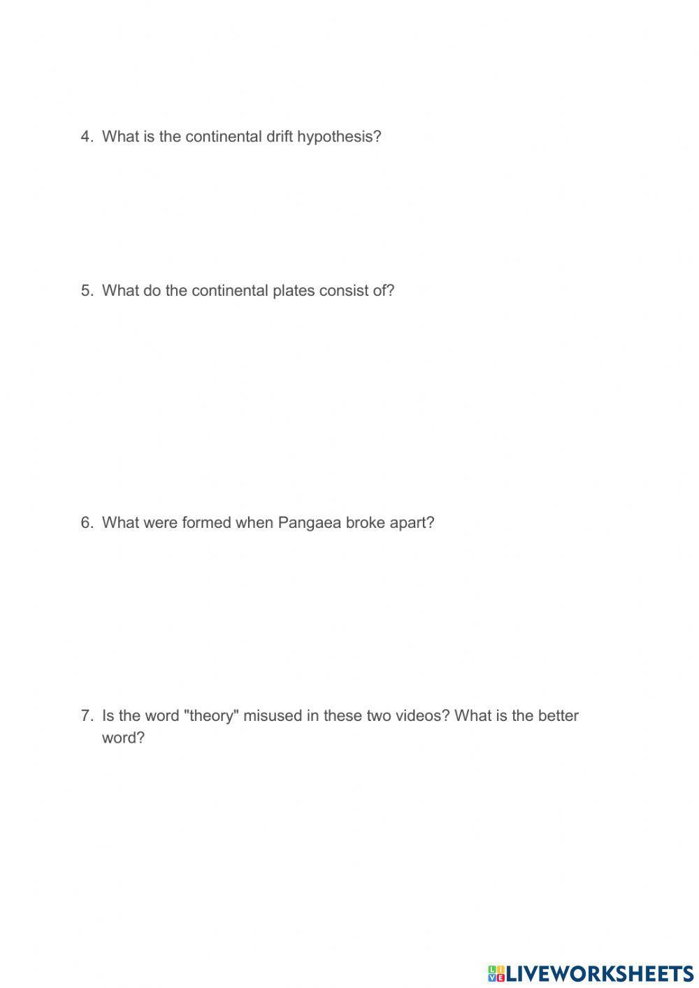 5.1 Continental Drift