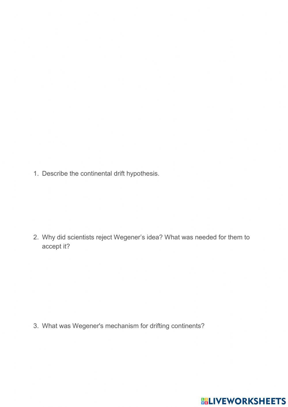 5.2 Wegener and the Continental Drift Hypothesis