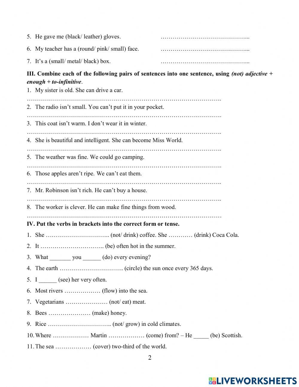 Simple present tense