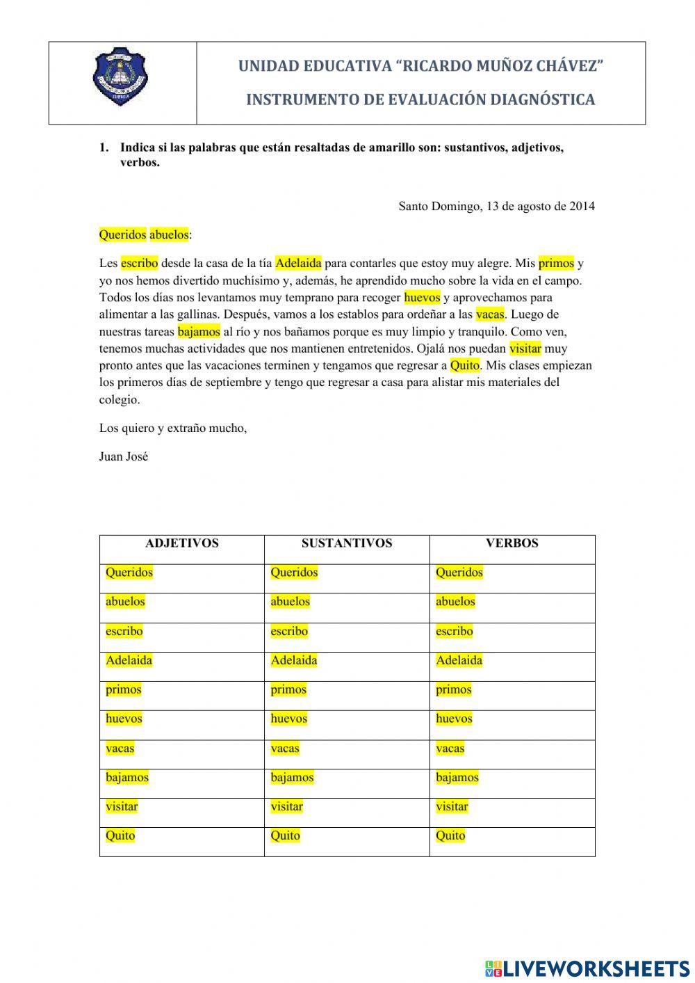 Prueba de diágnostico