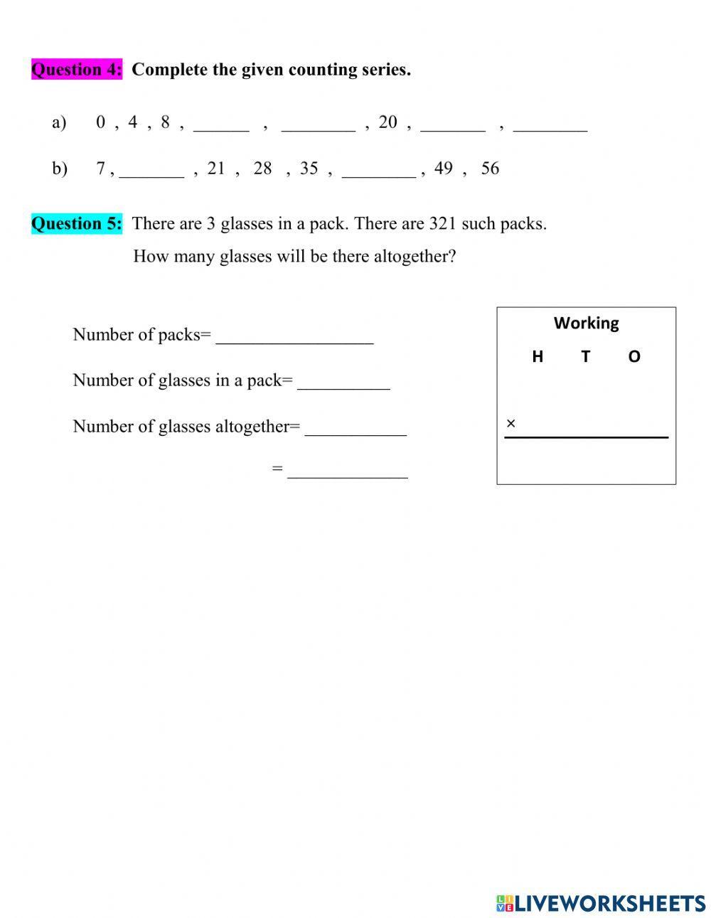 live worksheet 1 online exercise for Live Worksheets