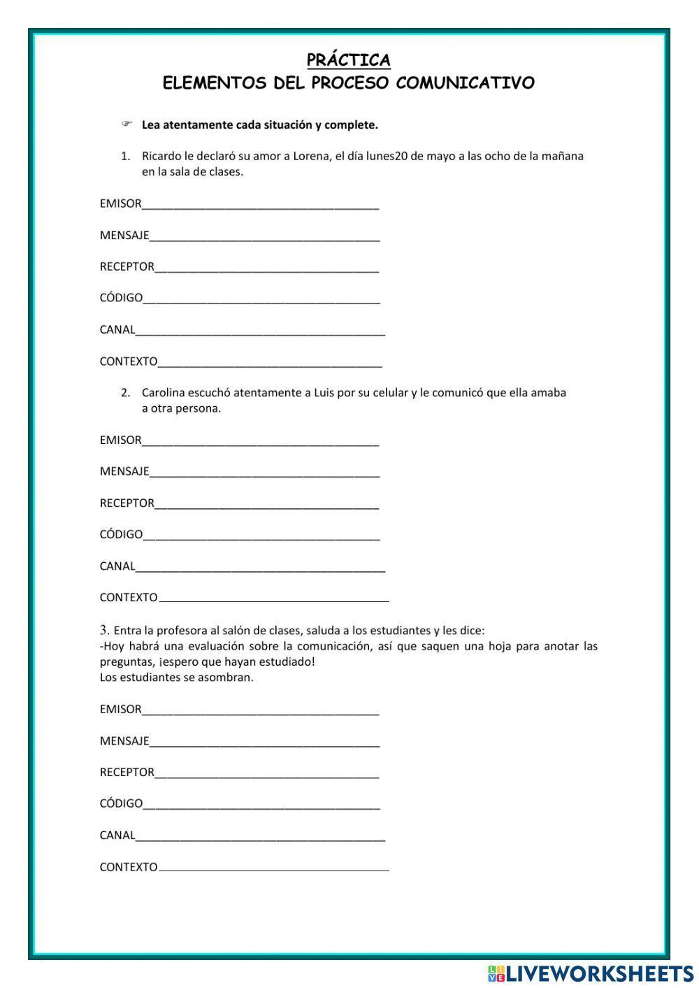 Elementos del proceso comunicativo