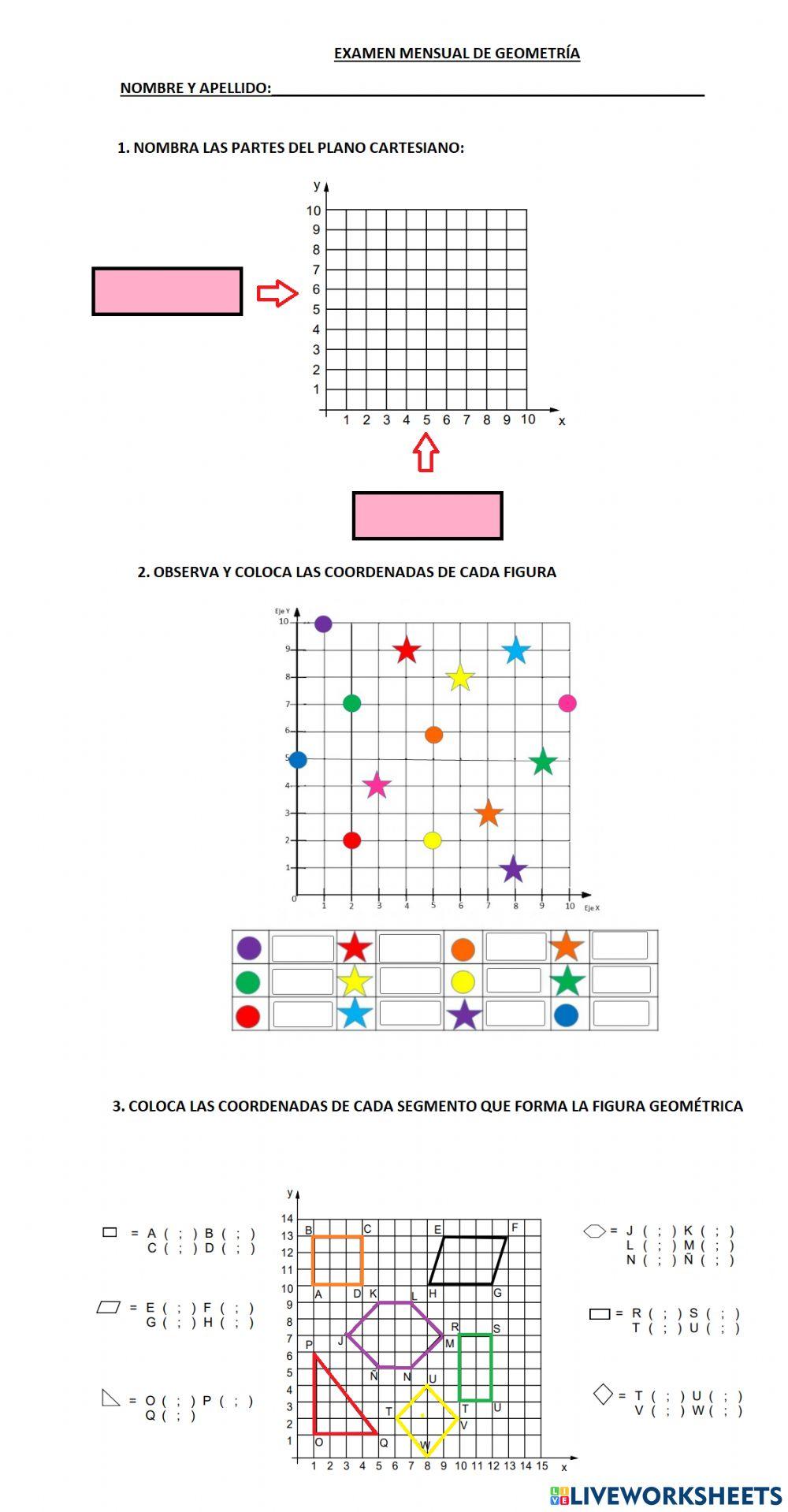 Examen de GEOMETRÍA