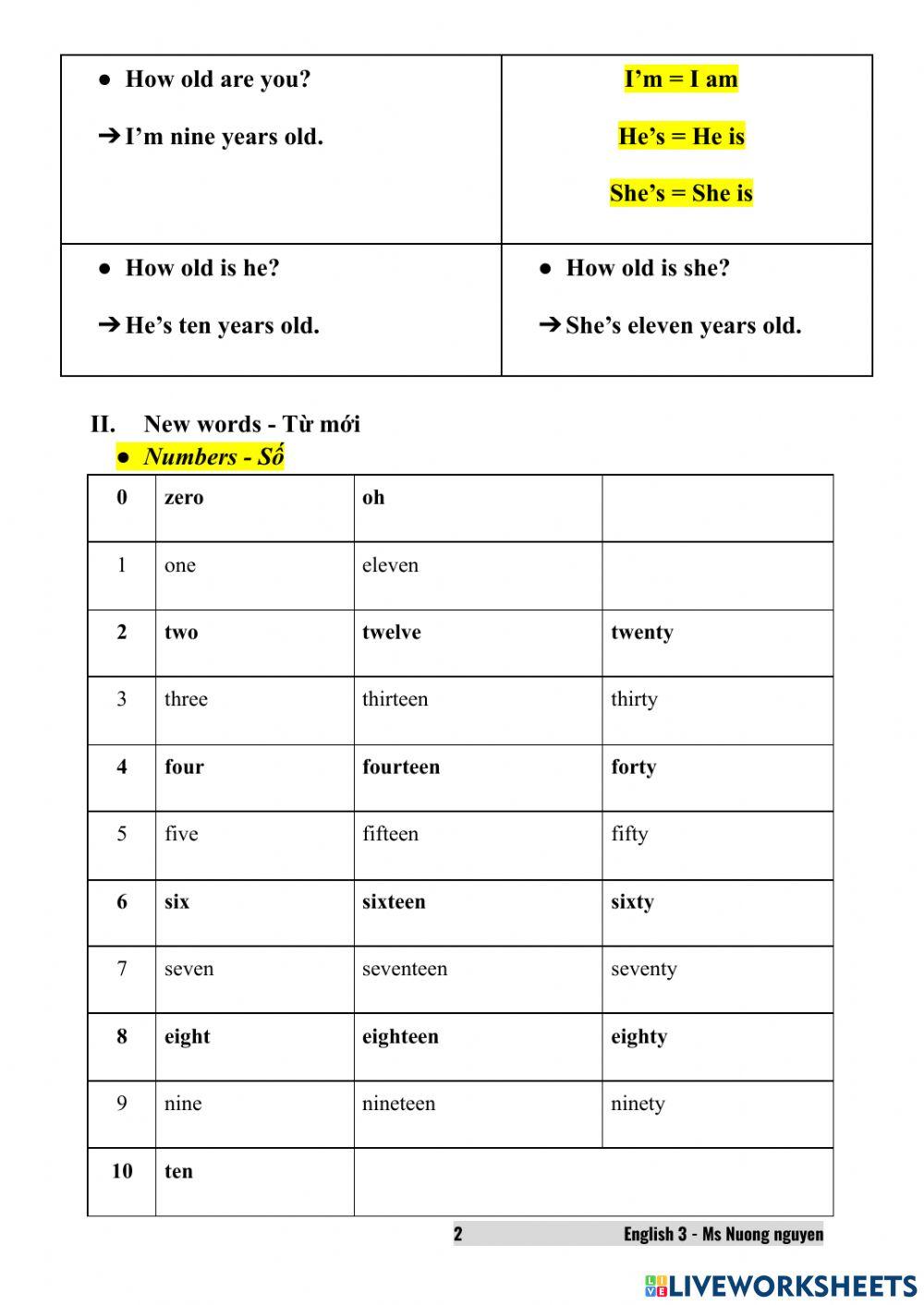 E3U4 How old are you (live)