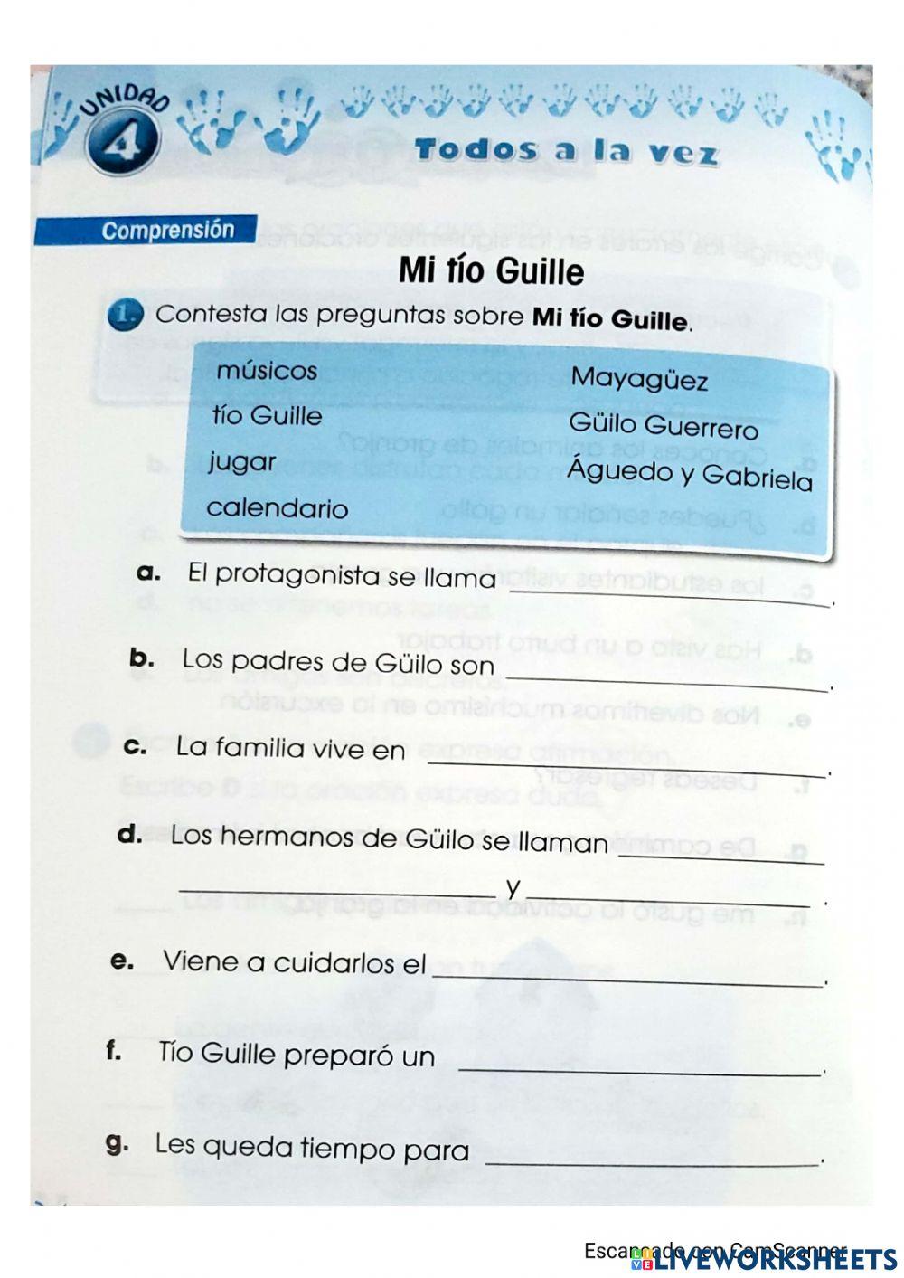 Lectura tio guille