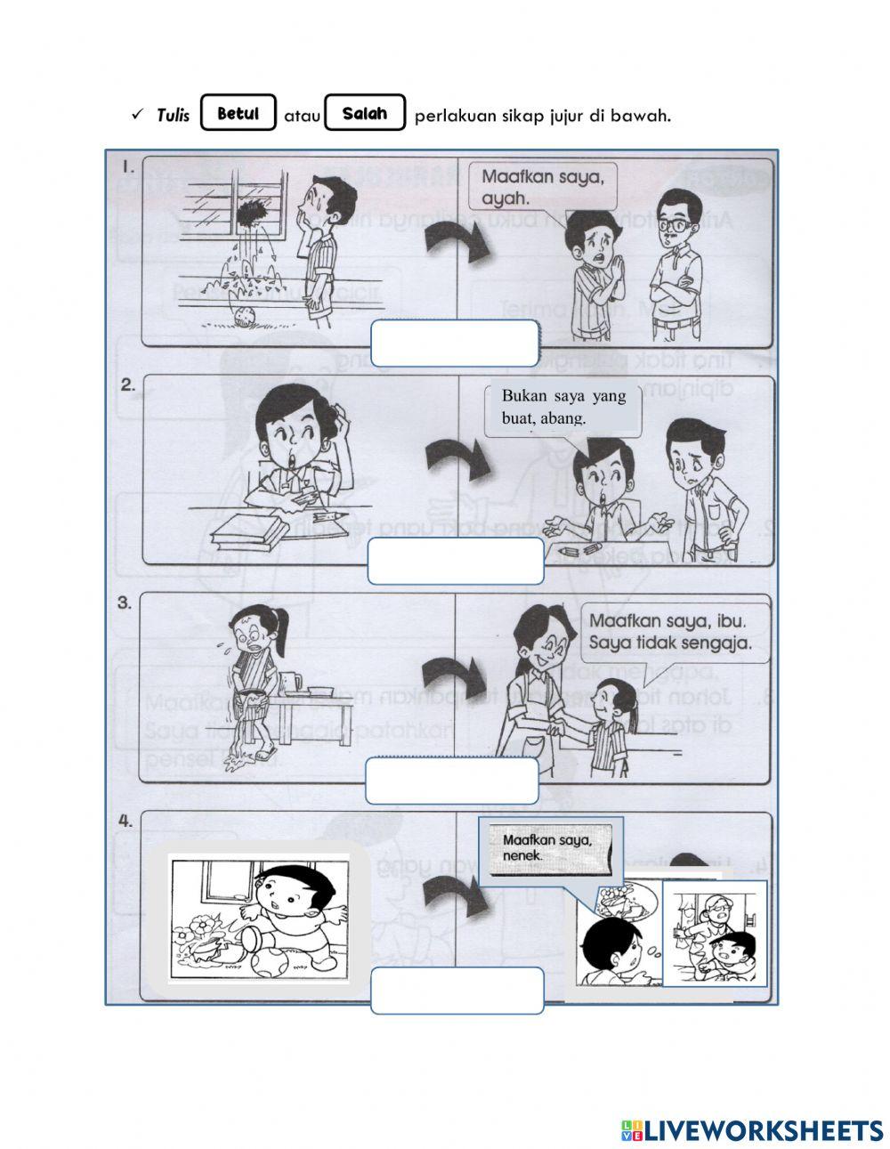 Amalan sikap jujur terhadap ahli keluarga