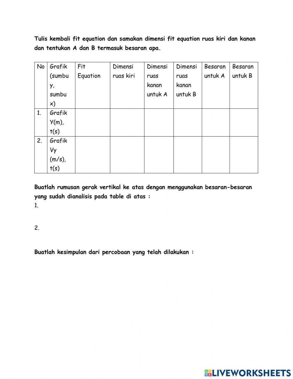 Gerak vertikal ke atas