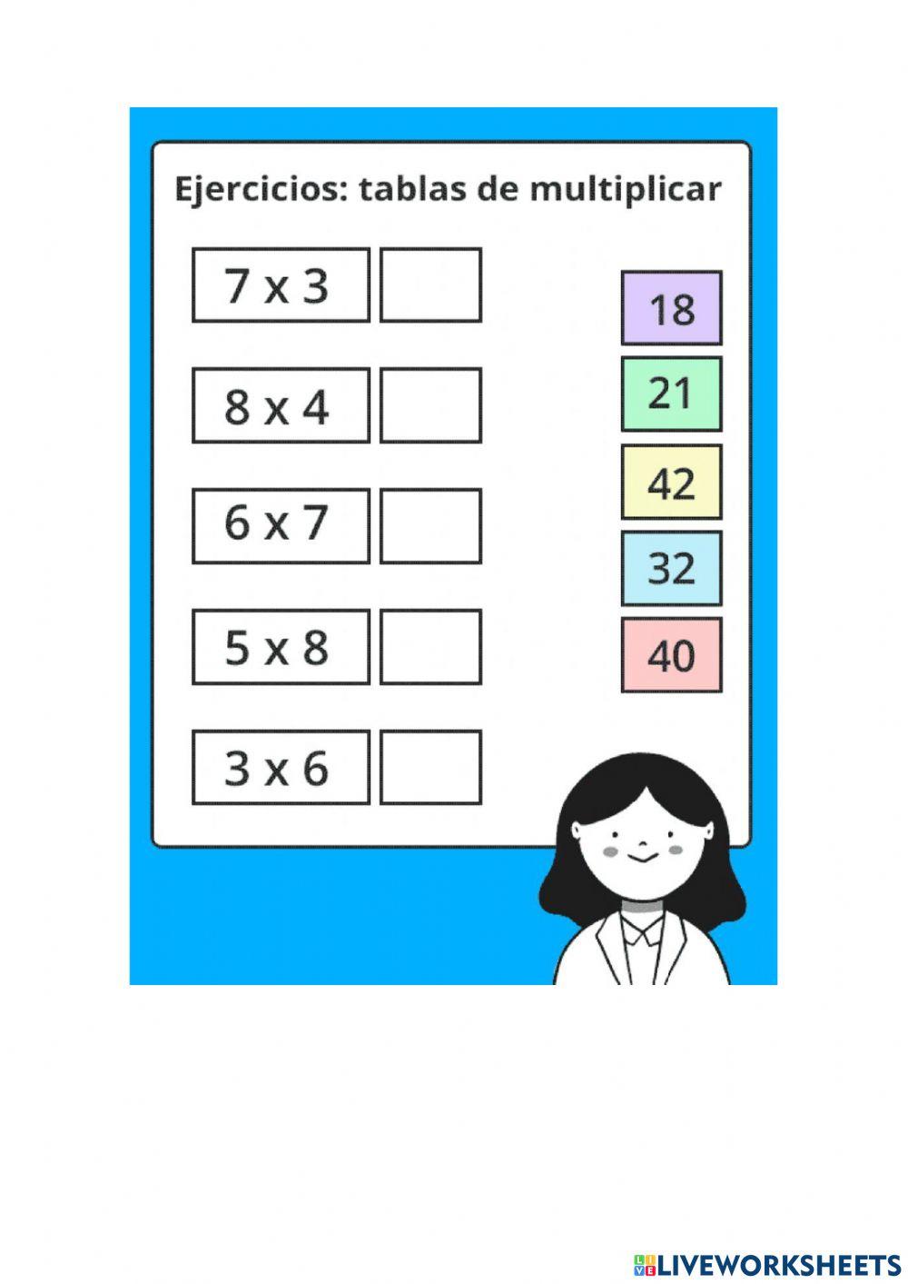 Tablas de multiplicar