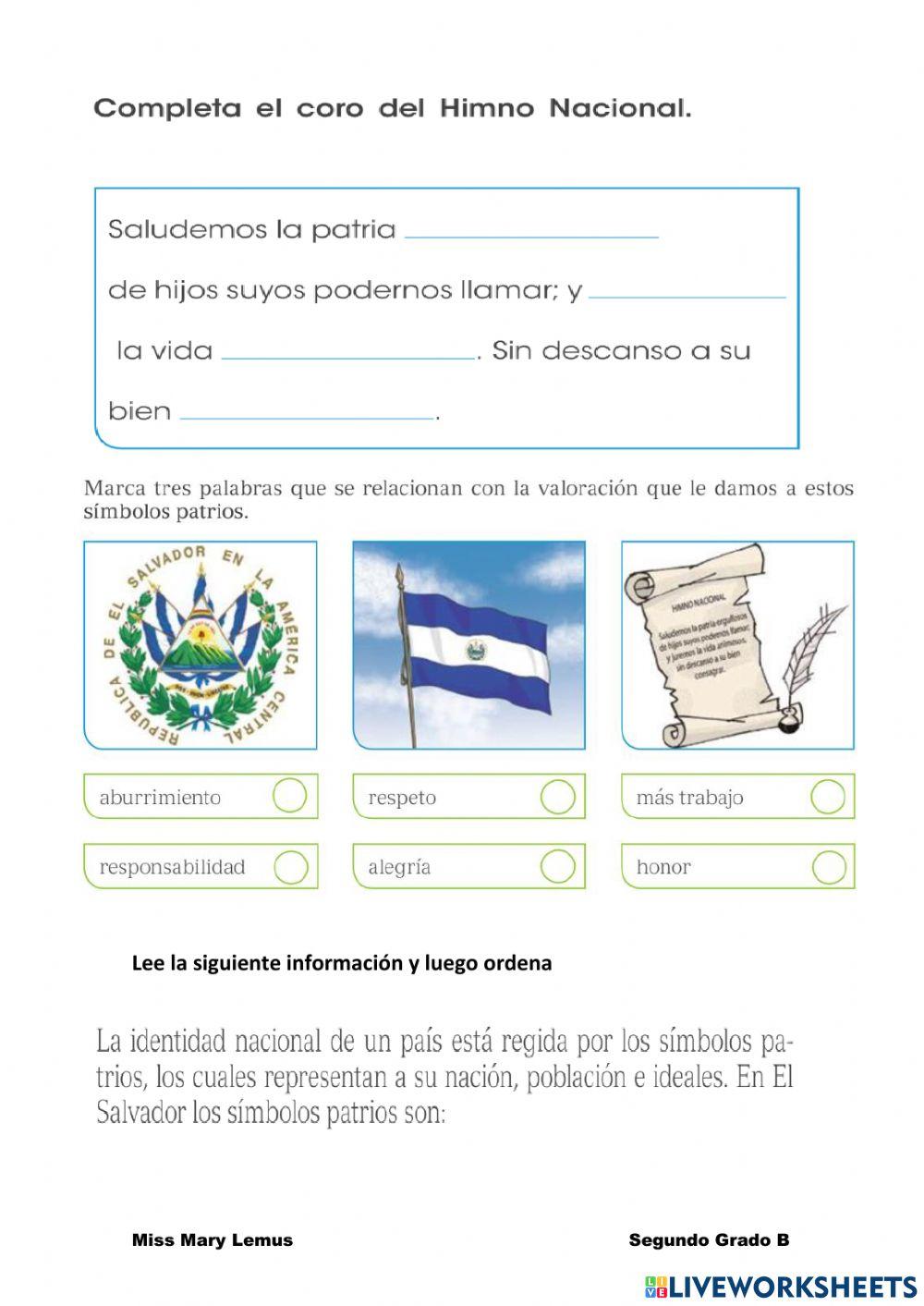 Simbolos patrios de El Salvador