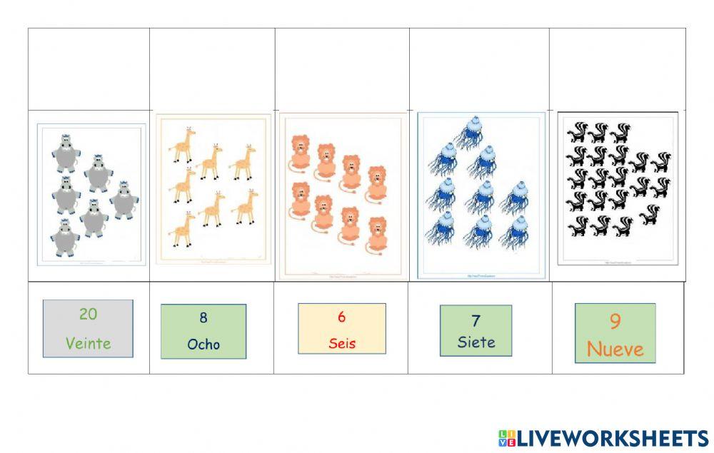Repasamos los números de 1 al 20