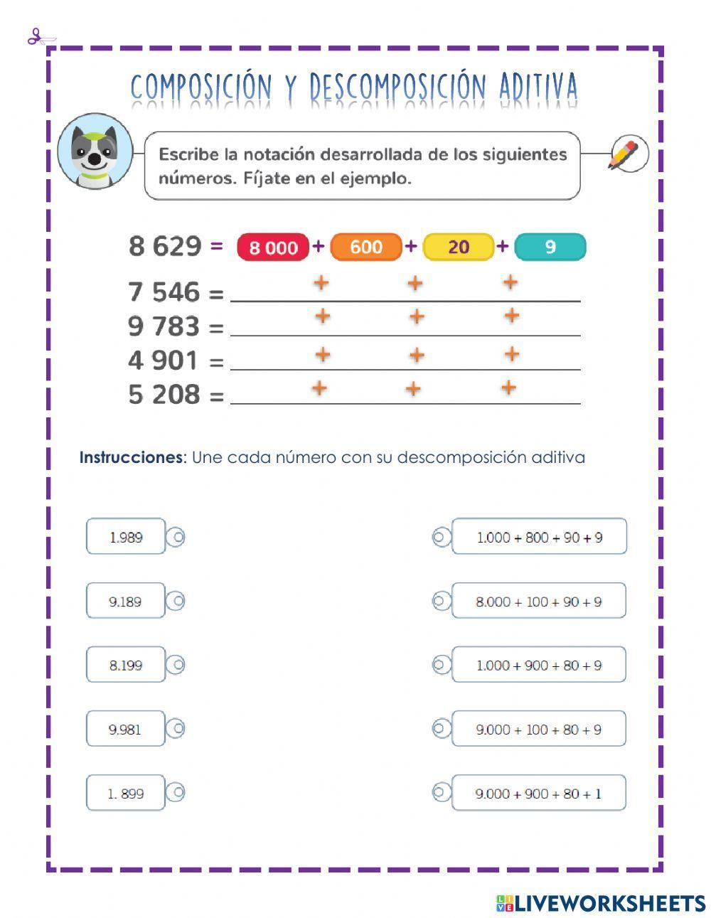 Descomposición de números