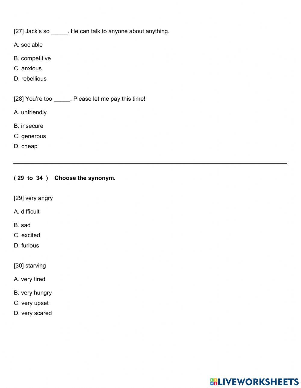 Written quiz 1 - intensive 3 (units 1 - 3)