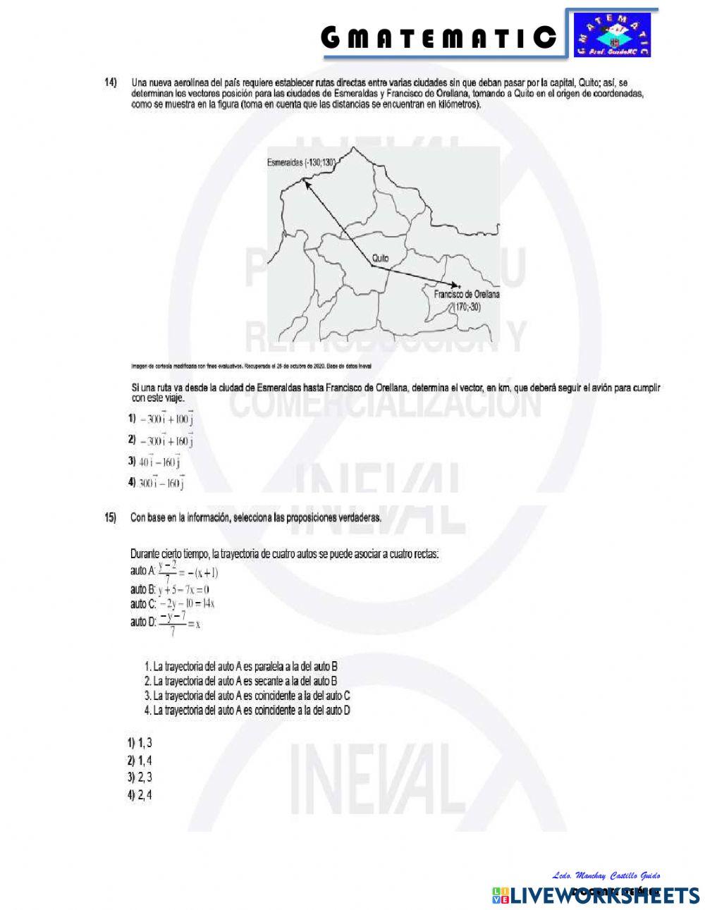 Evaluación Diagnóstica Mat-3ro-bach