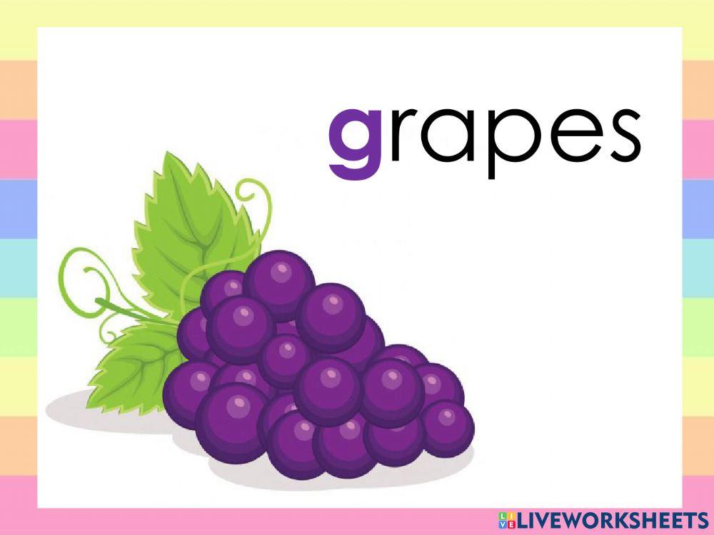 Listen and repeat: Letter G-g