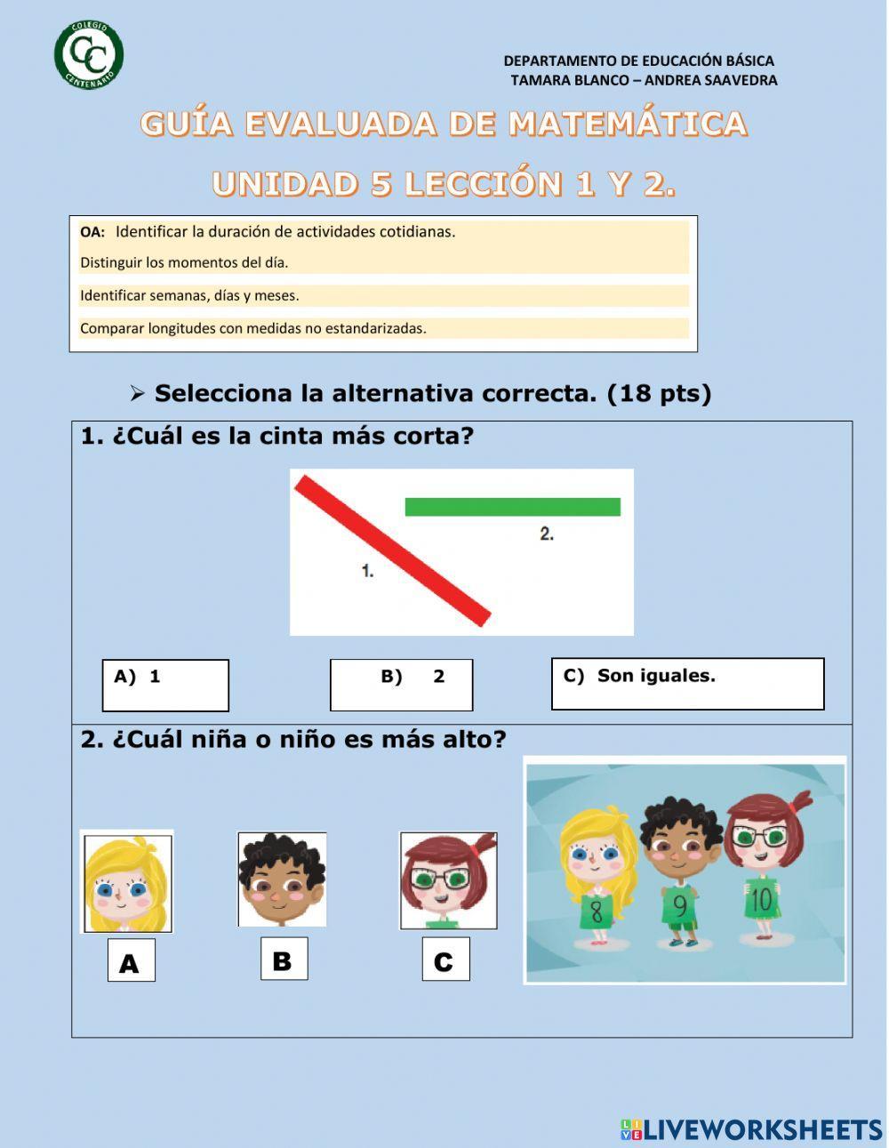 Medición primero básico